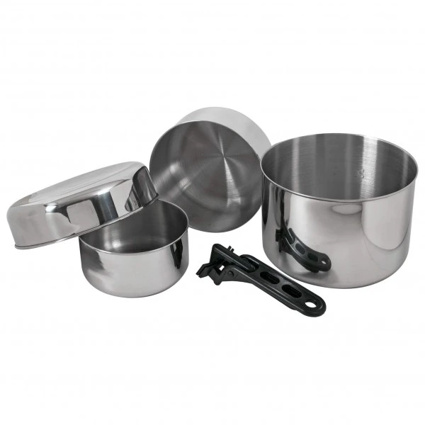 Basic Nature Biwak Stainless Steel 3 - Pot 3 Basic Nature Biwak Stainless Steel 3 - Pot