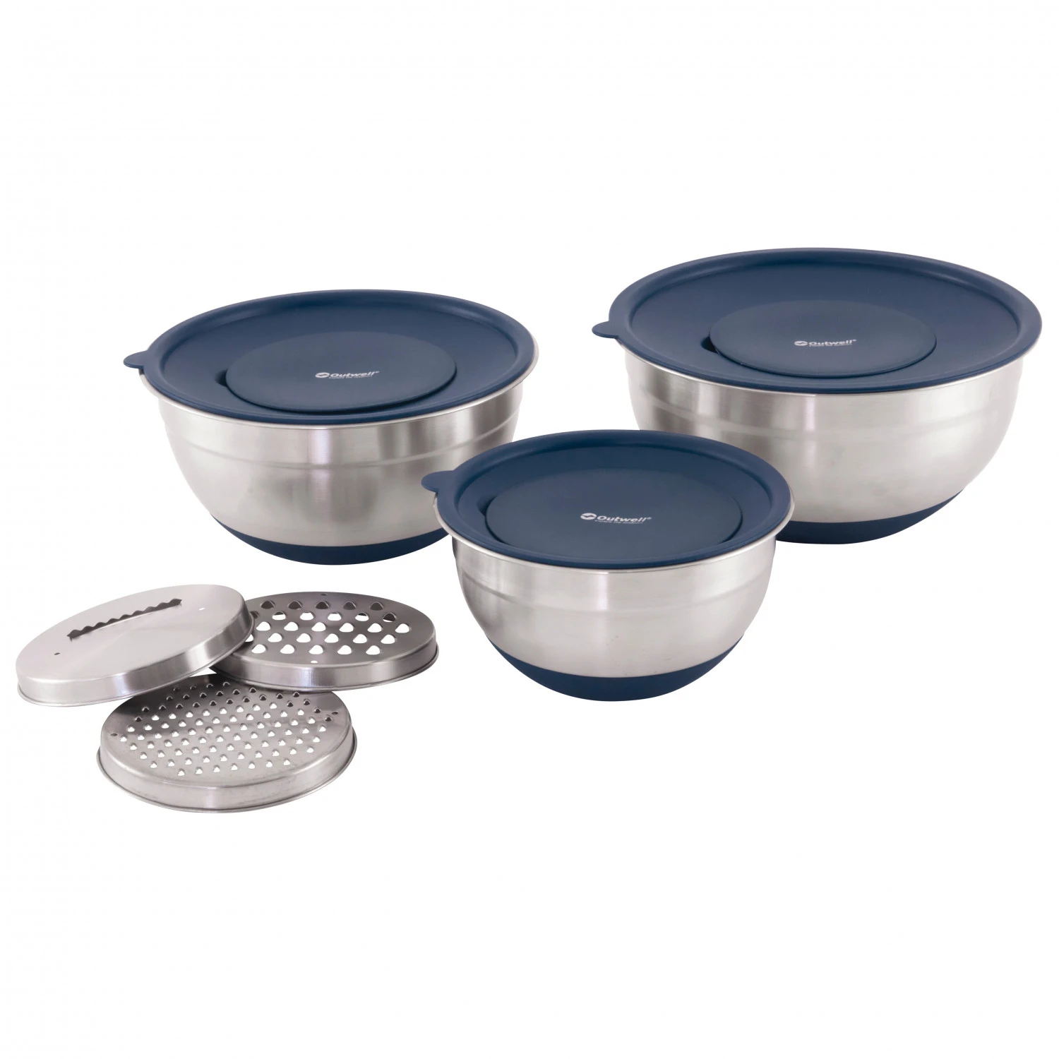 Outwell Chef Bowl Set With Lids & Graters - Set Of Dishes 3 Outwell Chef Bowl Set With Lids & Graters - Set Of Dishes