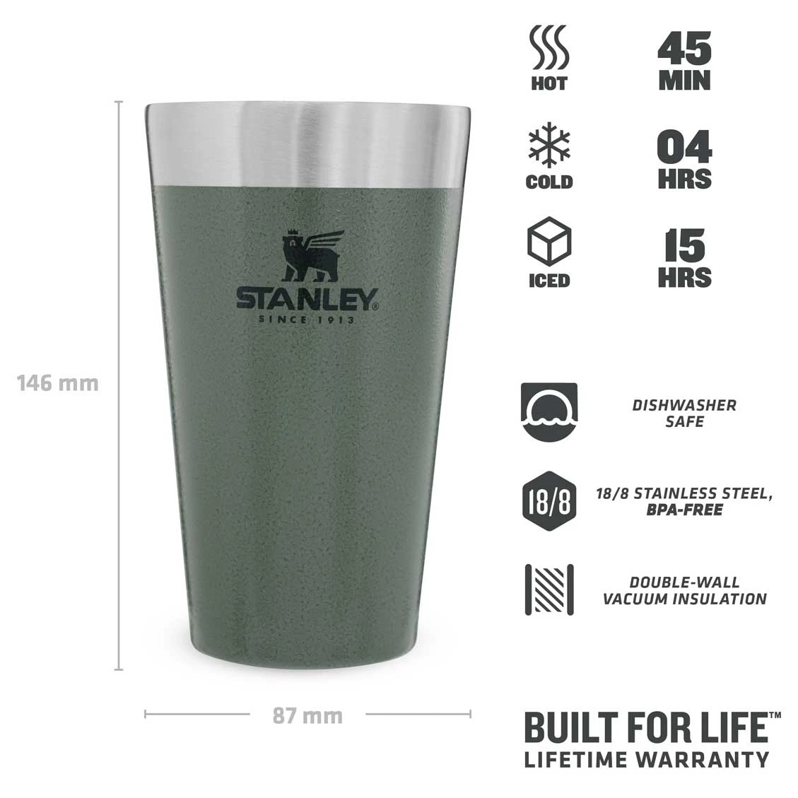 Stanley Adventure Stacking Vacuum Pint - Insulated Mug 6 Stanley Adventure Stacking Vacuum Pint - Insulated Mug - Image 4