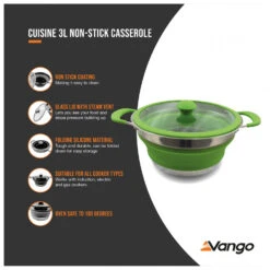 Vango Cuisine Casserole - Pot 11 Vango Cuisine Casserole - Pot -Primus Camping vango cuisine casserole pot detail 5