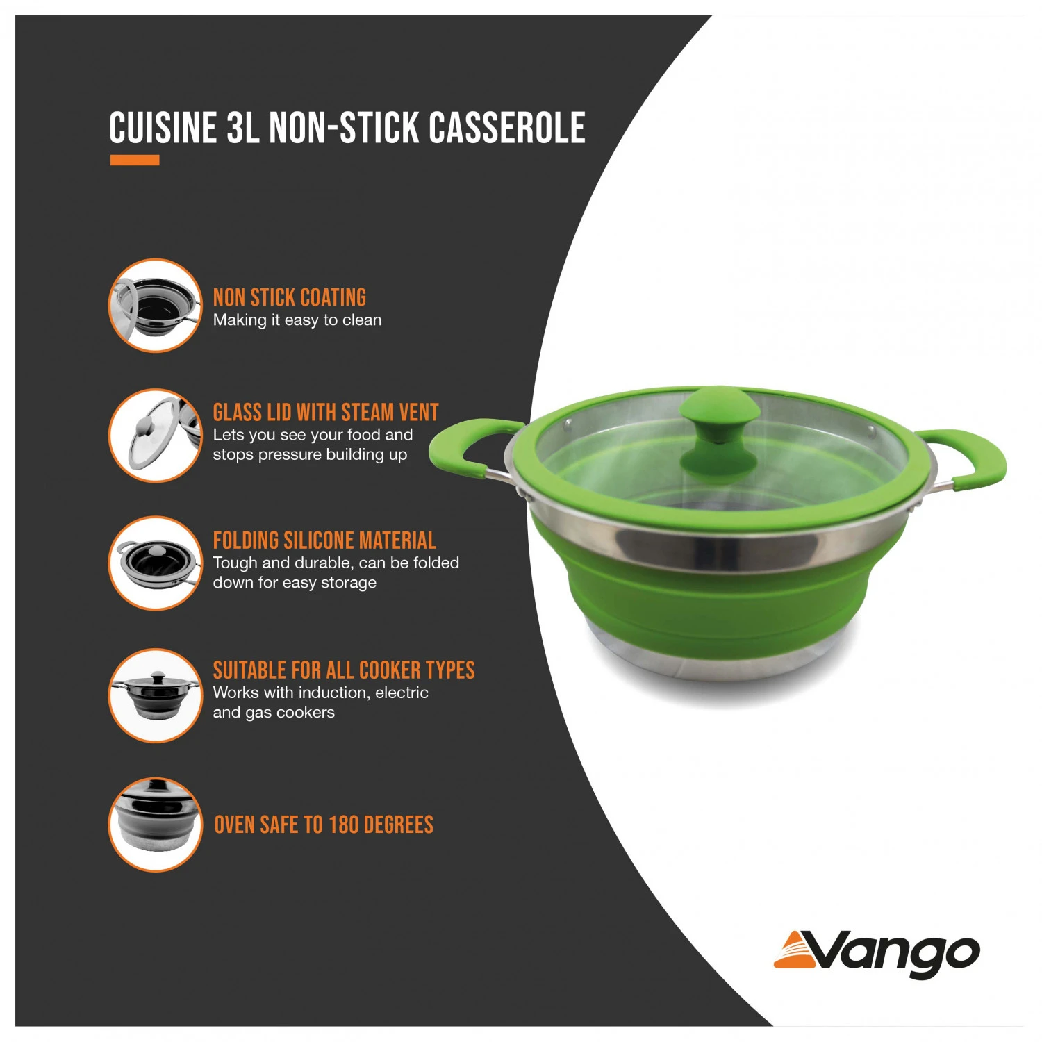 Vango Cuisine Casserole - Pot 7 Vango Cuisine Casserole - Pot - Image 5
