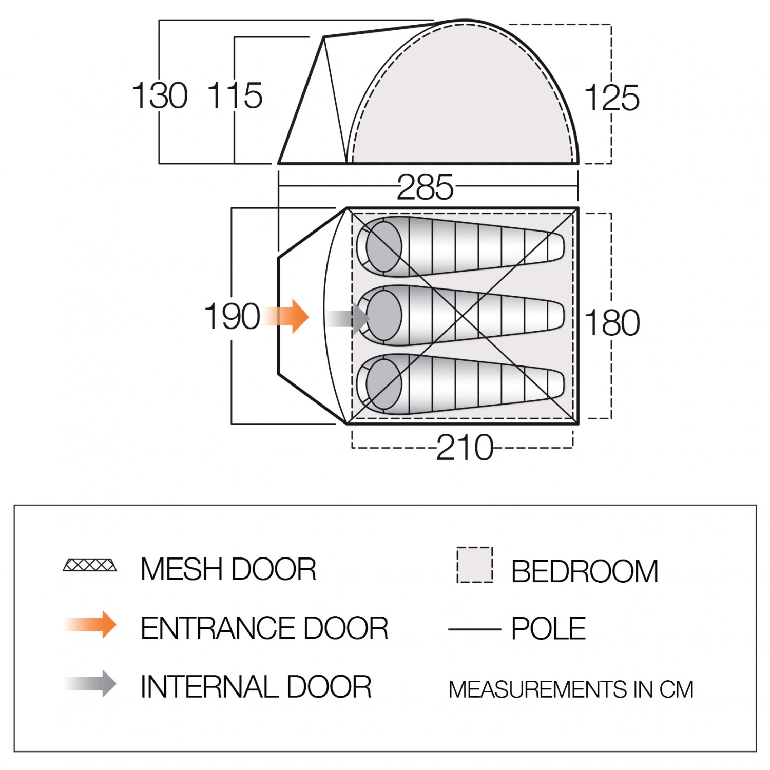 Vango Tay 300 - 3-person Tent 4 Vango Tay 300 - 3-person Tent - Image 2