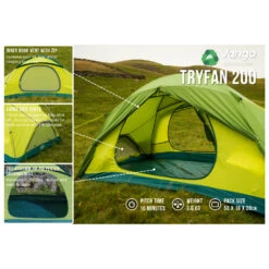 Vango Tryfan 200 - 2-person Tent -Primus Camping vango tryfan 200 2 person tent bf detail 3
